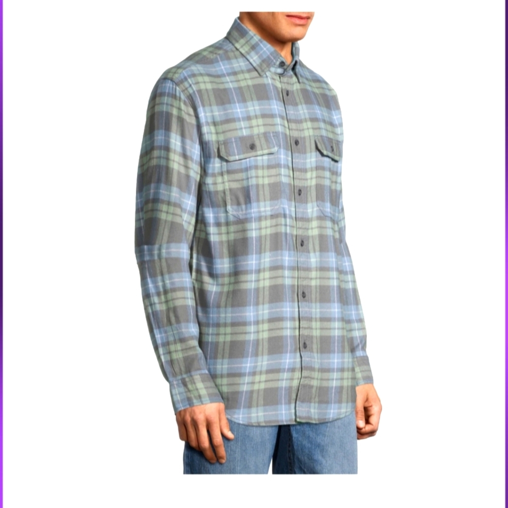 Men’s George SUPER SOFT  flannel button up NWT Small